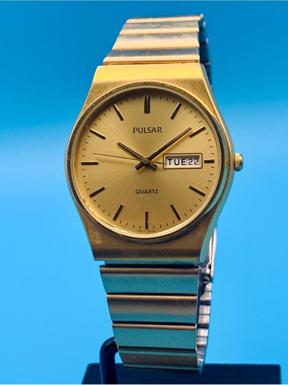 PULSAR By SEIKO V533-X002 Men’s Vintage Wristwatch Day/Date Working New Battery